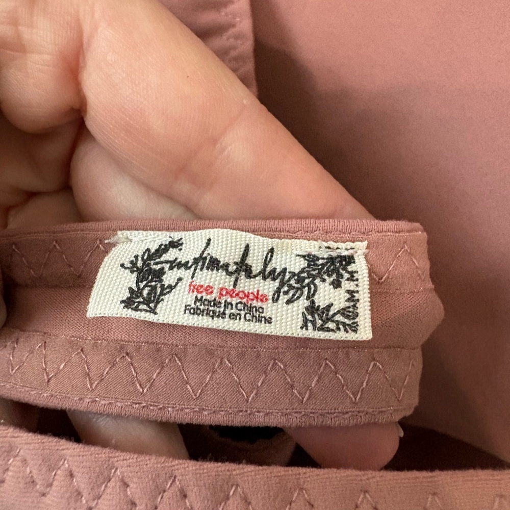 Free People Fitted Tank Top in Dusty Rose - Picture 6 of 6